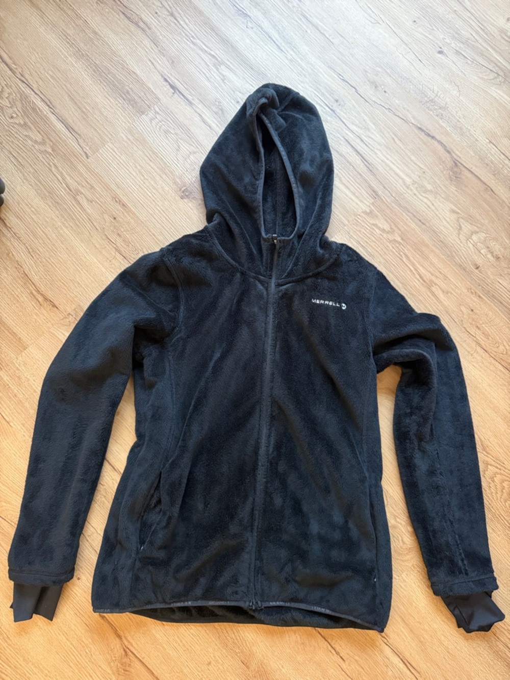 Merrell Black Hooded Fleece Jacket